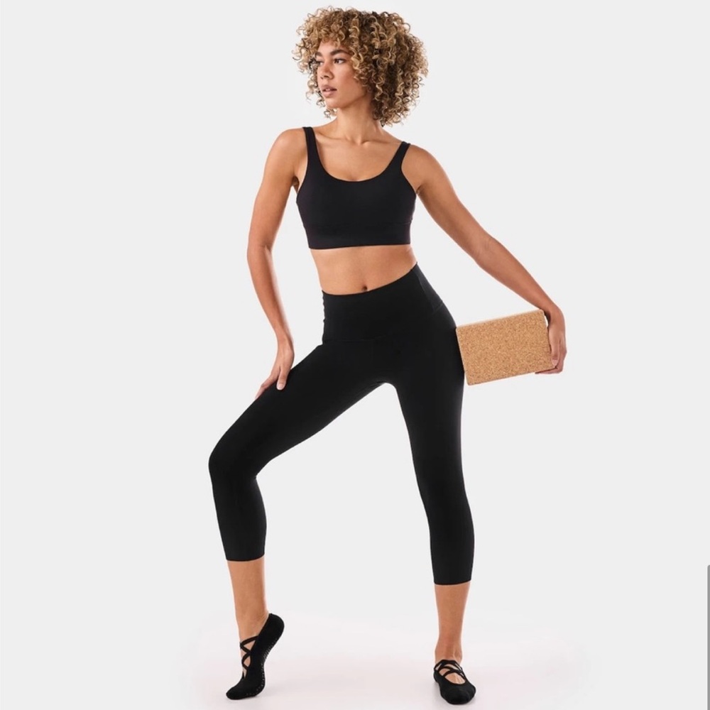 TaviSculpt® High Waisted Crop Leggings Black Size S - Picture 3 of 7